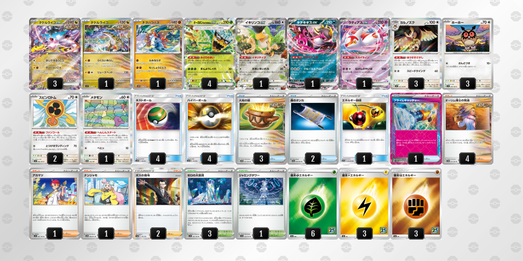 【ポケカ】タケルライコex 環境デッキ紹介 (2025/04/28 シティリーグ 入賞)