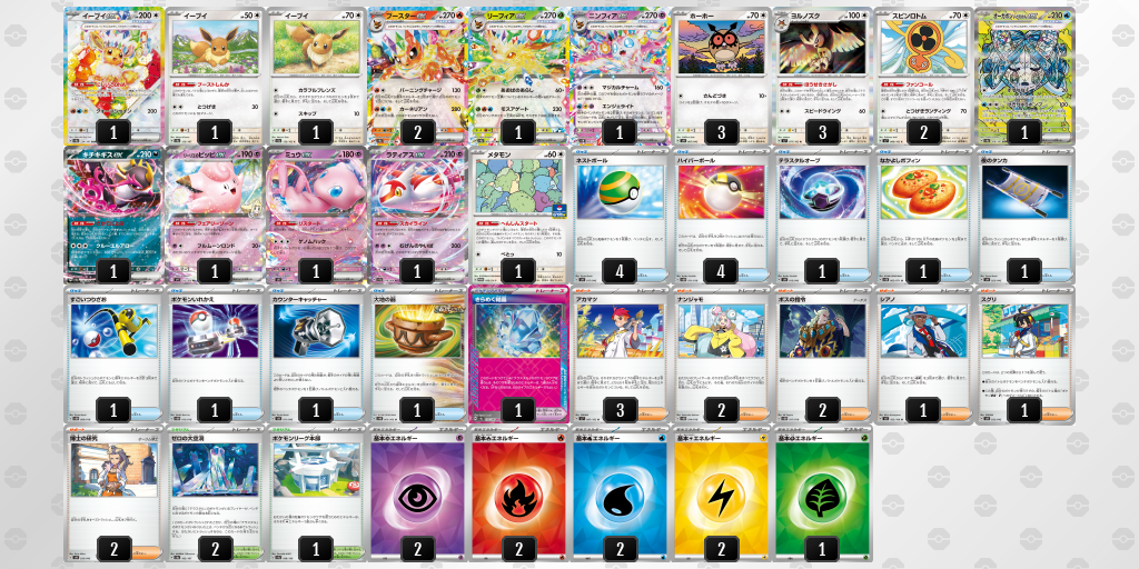 【ポケカ】イーブイex環境デッキ紹介(2025/04/28シティリーグベスト8)