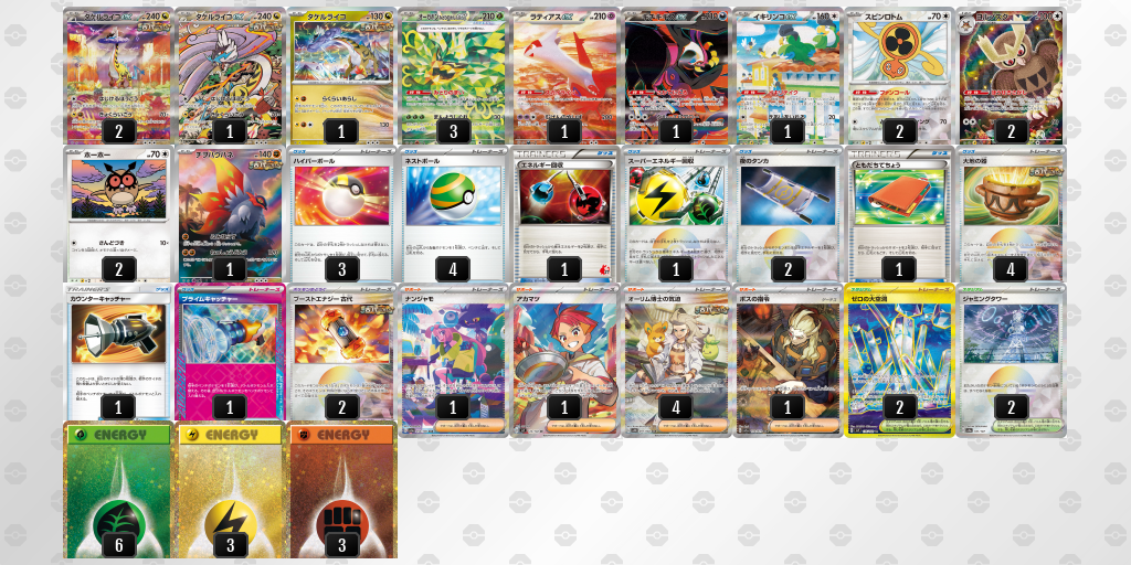【ポケカ】タケルライコex環境デッキ紹介 (2025/04/20 シティリーグ シニアリーグ ベスト8)