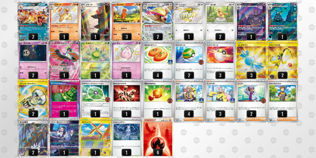 【ポケカ】リザードンex環境デッキ紹介(2025/04/26シティリーグ入賞)