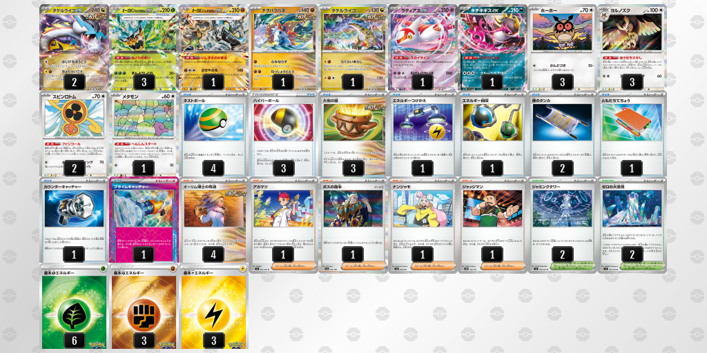 【ポケカ】タケルライコex環境デッキ紹介(2024/04/27シティリーグ入賞)