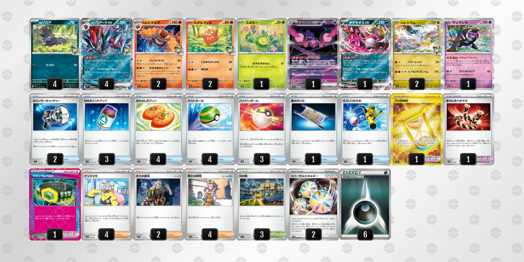 【ポケカ】Nのゾロアークex環境デッキ紹介 (2025/04/26シティリーグ入賞)