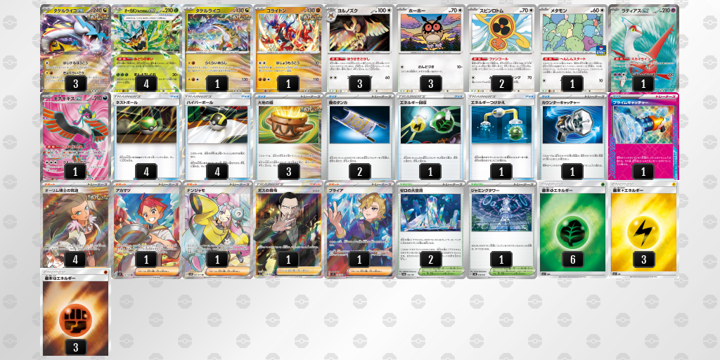 【ポケカ】タケルライコex 環境デッキ紹介 (2025/05/11 シティリーグ 優勝)