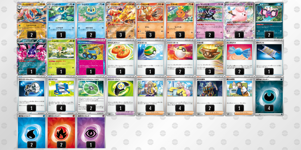【ポケカ】ゲッコウガex 環境デッキ紹介 (2025/04/27 シティリーグ ベスト4)