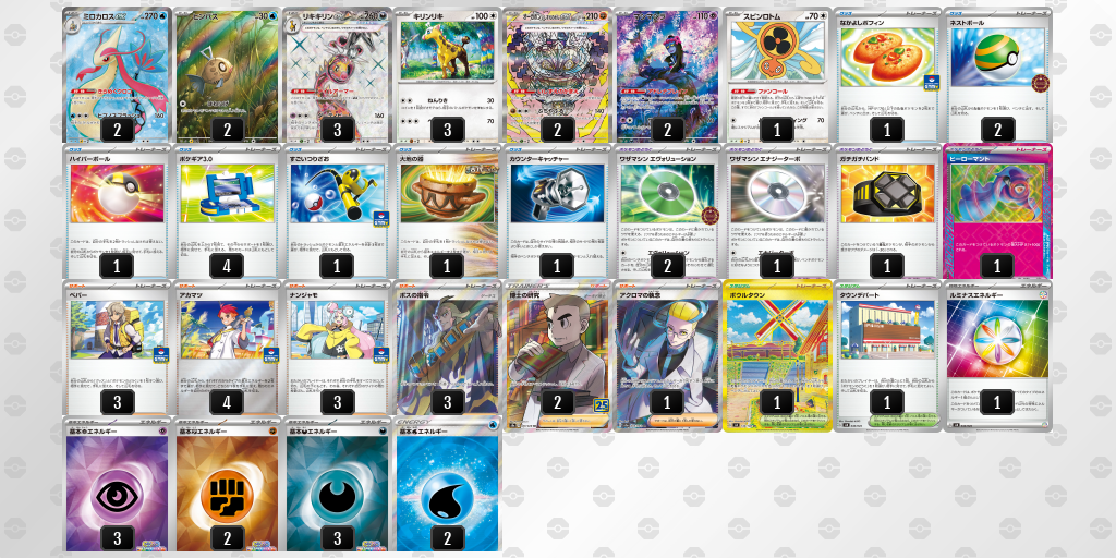 【ポケカ】ミロカロスex環境デッキ紹介(2025/04/24シティリーグ入賞)