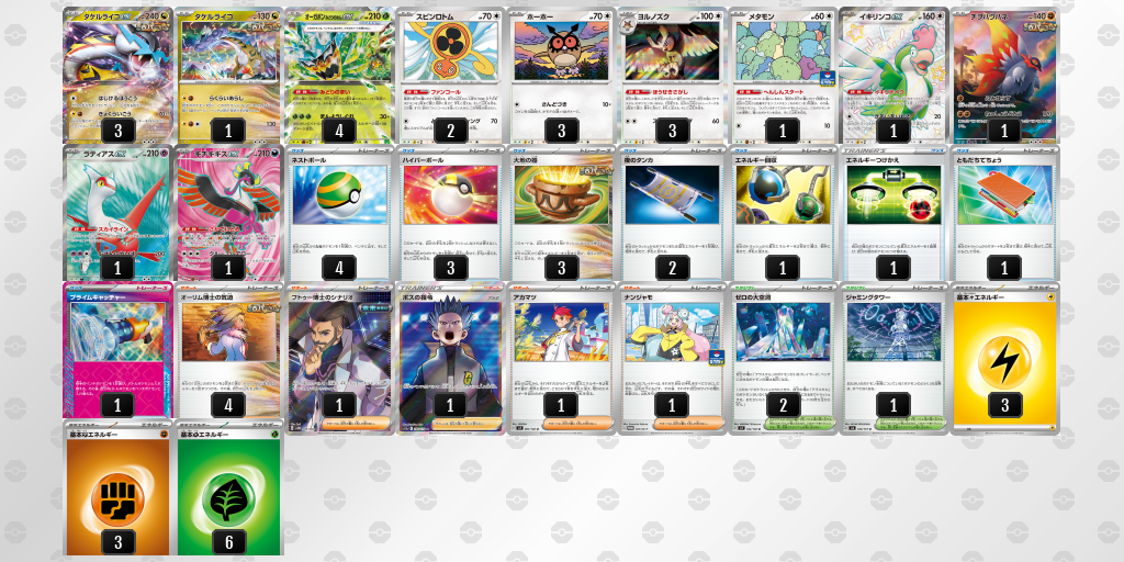 【ポケカ】タケルライコex環境デッキ紹介 (2025/04/27 シティリーグ ベスト4)