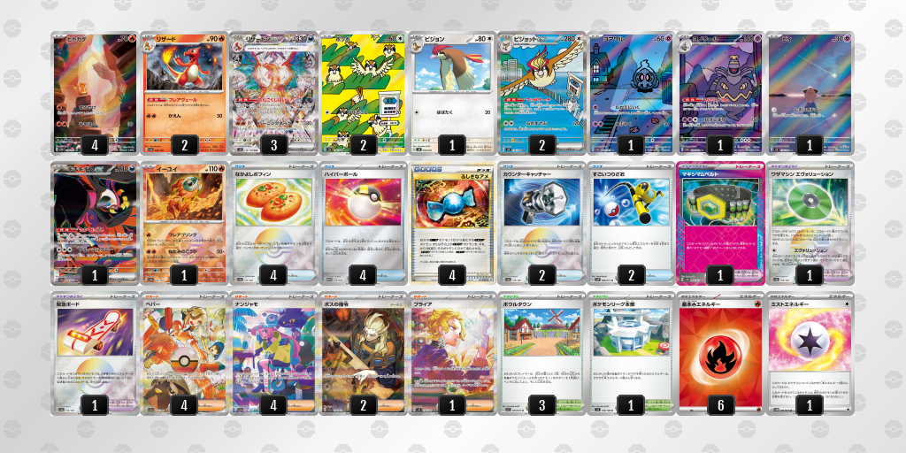【ポケカ】リザードンex環境デッキ紹介(2025/05/10シティリーグベスト8)