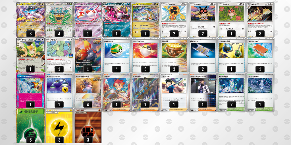 【ポケカ】タケルライコex 環境デッキ紹介 (2025/05/11 シティリーグ準優勝)