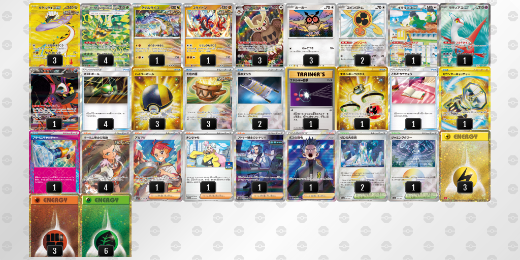 【ポケカ】タケルライコex環境デッキ紹介 (2025/04/13 シティリーグ入賞)