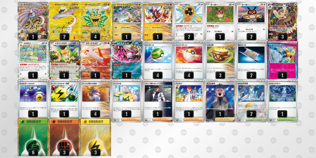 【ポケカ】タケルライコex 環境デッキ紹介 (2025/04/19 シティリーグ 入賞)