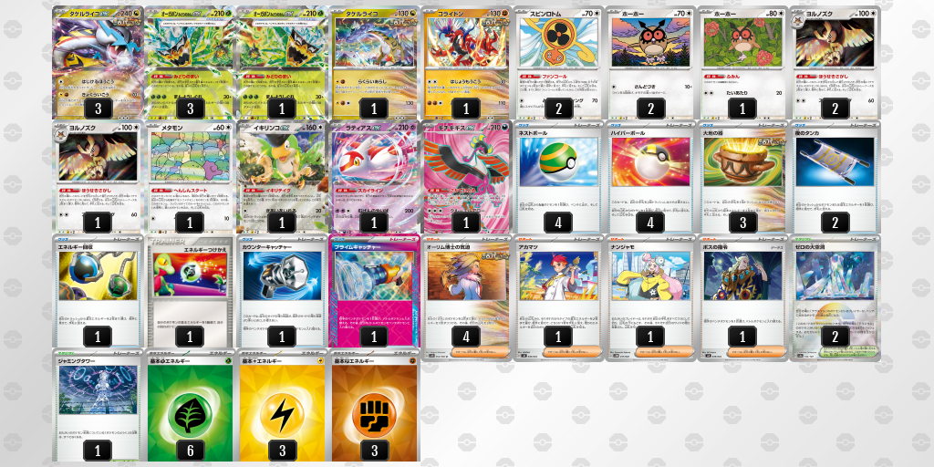 【ポケカ】タケルライコex環境デッキ紹介(2024/04/13シティリーグ入賞)