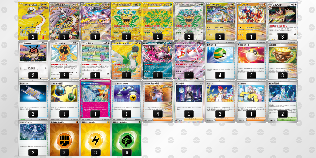 【ポケカ】タケルライコex環境デッキ紹介(2025/04/20シティリーグ入賞)