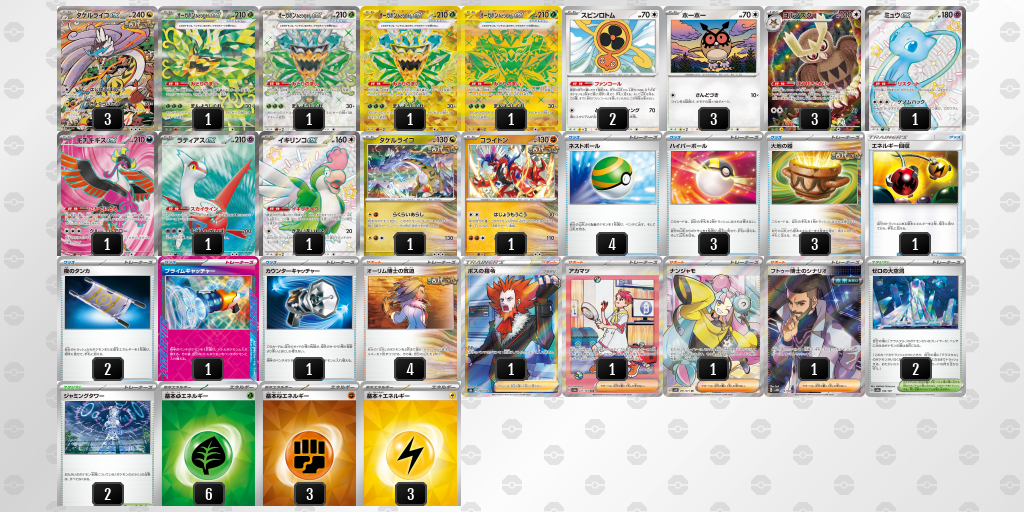 【ポケカ】タケルライコex環境デッキ紹介(2025/04/19シティリーグ入賞)