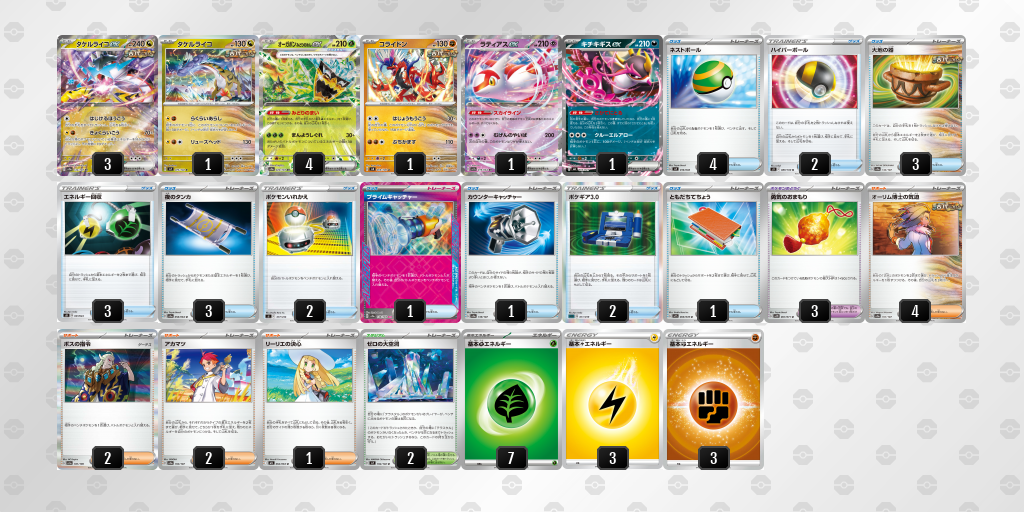 【ポケカ】タケリライコex環境デッキ紹介 (2025/09/13 シティリーグ ジュニアリーグ ベスト8)